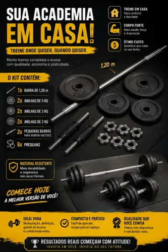 Kit academia em casa com 30 kg?