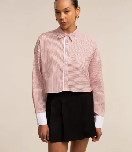 Blusa Camiseta Social Listrada