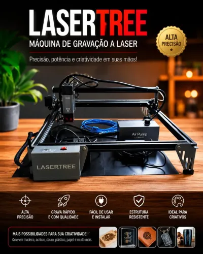 Máquina de Gravação a Laser Lasertree 10w