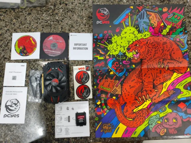 Placa de vídeo RX550 semi nova