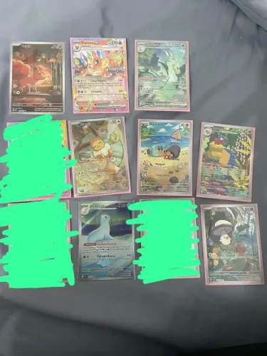 Cartas Pokémon (tudo com proteção)