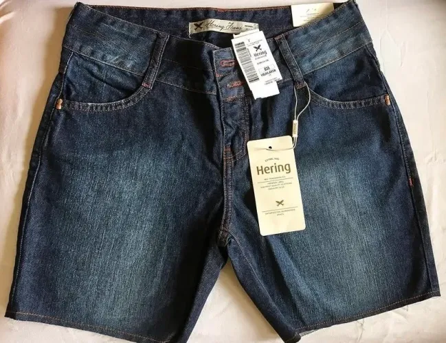 Bermuda jeans feminina - Hering