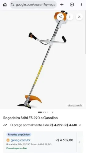 ROÇADEIRA FS 290 A GASOLINA (( NUNCA USADA ))