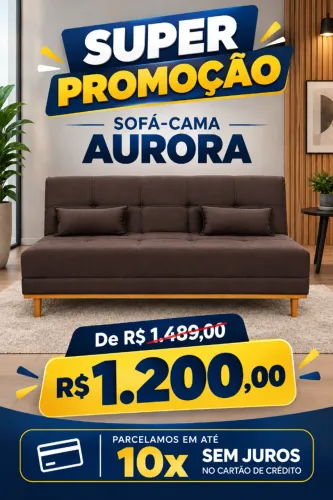 Sofa cama na co marrom luxury