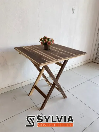 Mesa dobrável 70x70 sem pintura
