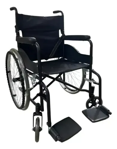 Cadeira de Rodas Manual Dobrável Carbono Assento 46cm Preto