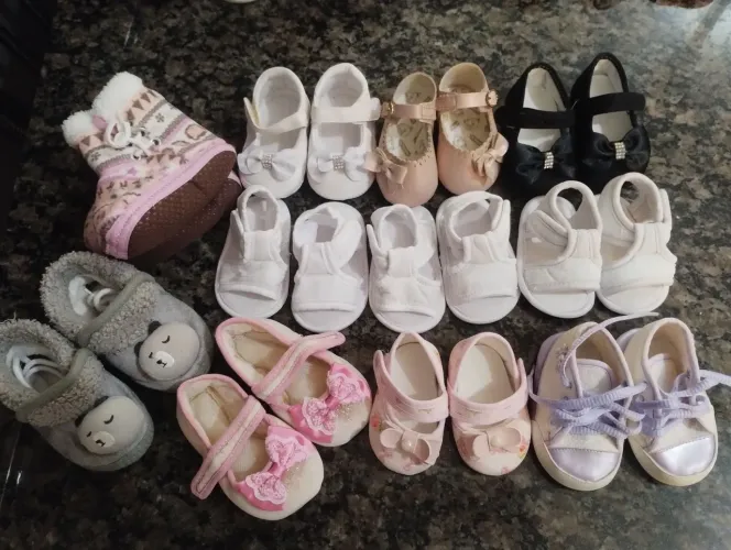 Lote sapatos de bebê 