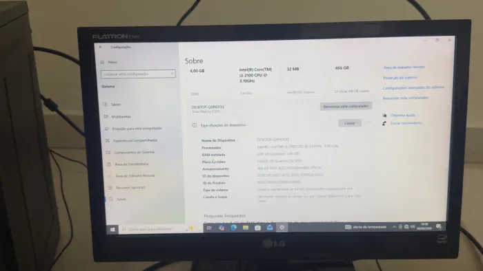 Monitor + cpu 
