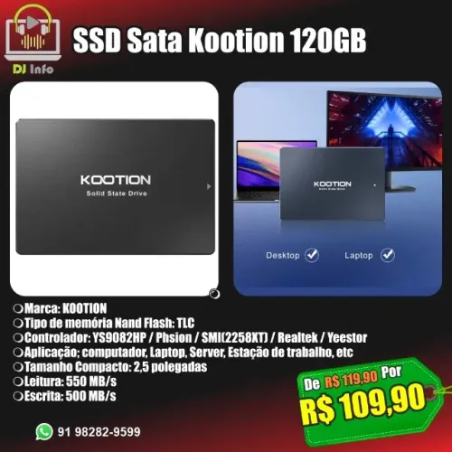SSD Sata Kootion 120GB