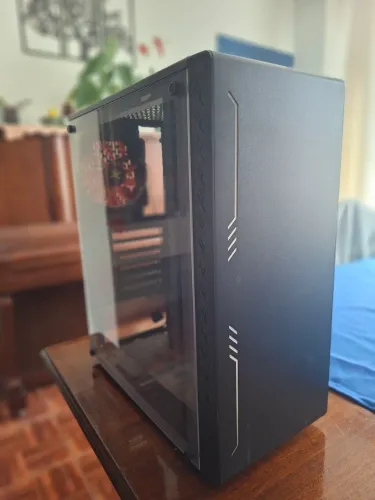 Gabinete Gaming Kratos IV, Preto, LED RGB, K-Mex - CG-10TP (sem fans)