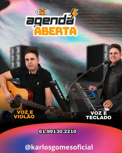 Cantor música ao vivo karlos Gomes shows a partir de 300 reais 