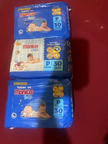 Fralda turma da Mônica P 5 pacote