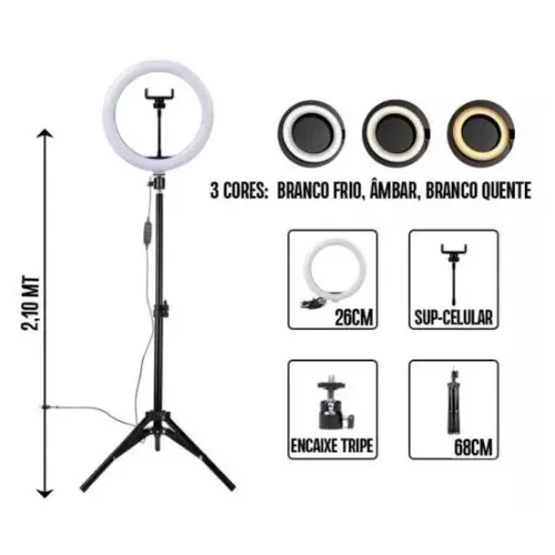 Ring Light 26 CM Profissional + Entrega Grátis 
