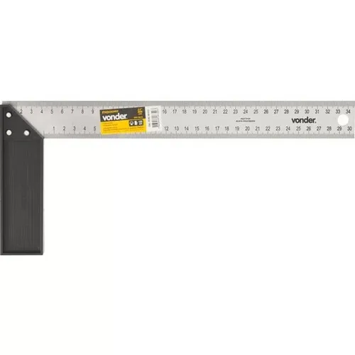 esquadro para carpinteiro 12 pol.com cabo plástico vonder -35050100012
