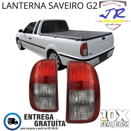 Par Lanterna Traseira Saveiro G2 1998 1999 2000 G3 2000 2001 2002 2003 2004 2005 Bicolor F