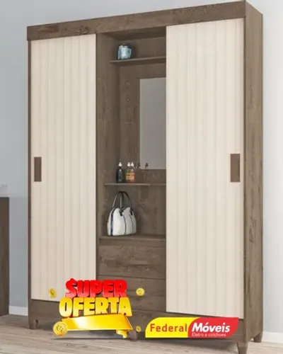 Guarda Roupa 2 Portas 2 Gavetas Super Lindo Fazemos Entrega