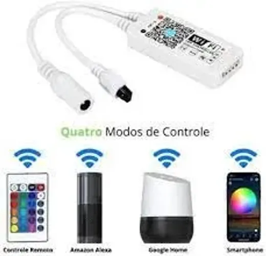 Controlador Fita Led Rgb 5050 Wifi Alexa E Google Home
