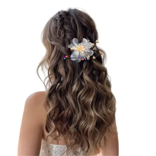 Prendedor de Cabelo Arranjo Flor Delicado Noiva Grinalda Daminha Casamento Festa
