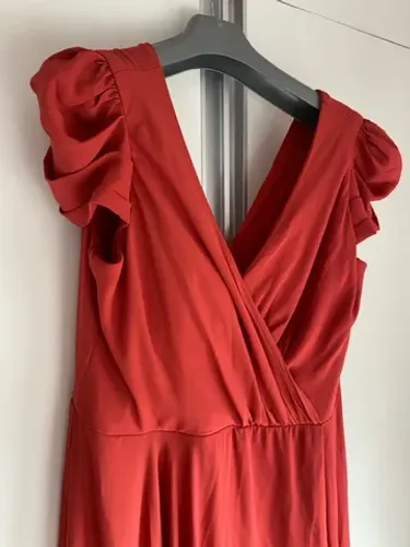 Vestido Festa Longo Terracota