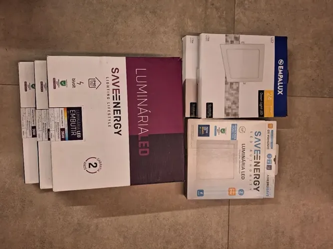 6 Luminárias Led de embutir