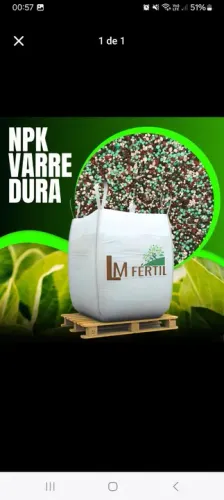 Adubo granulado avariado de varredura npk
