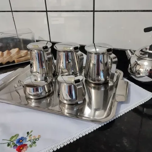 Jogo de inox 6 peças.