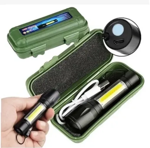 Mini Lanterna Mão Led Zoom Recarregável Usb wpp:43. *