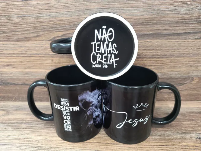 Caneca Prete Jesus não temas ,Creia !