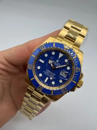 Relógio Rolex Submariner Gold Blue Automático