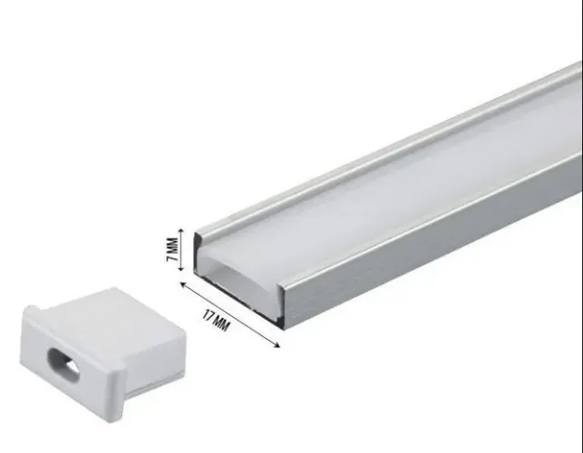 Perfil Para Led Sobrepor 1m Premium Branco 17x7mm