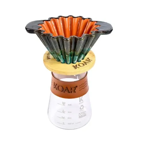 Conjunto Porta Filtro Cerâmica Koar Decanter Preto