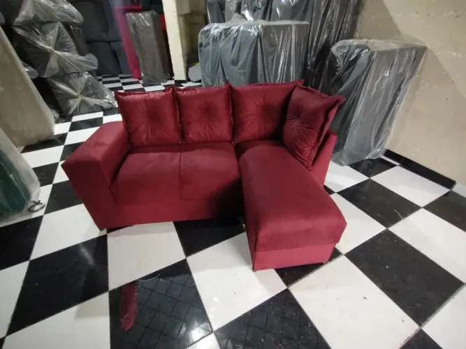 Sofá 2 lugares + chaise cores 1,95