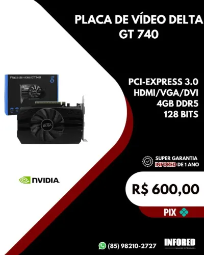 Placa de vídeo GT 740 Delta