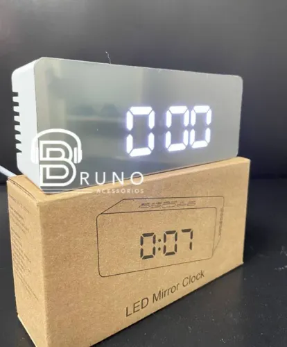 Relógio Despertador LED Espelho Digital