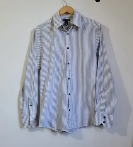 Camisa Social Listrada H&M TAM M