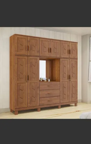 Guarda roupa de madeira novo