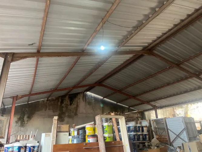 Barracão 6mx10m em Estrutura metálica reforçada para barracão 6x10m