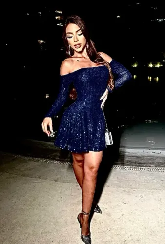 VESTIDO PRETO NOVO TODO EM PAÊTE TAM 