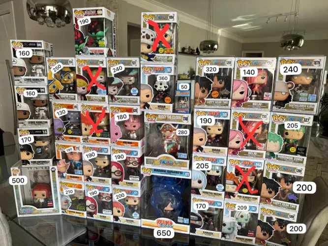 FUNKO POP!   (Naruto - OP - yu_gi_oh - DBZ- F1)