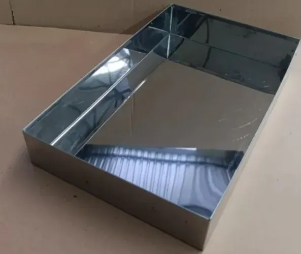 Bandeja em Aço Inox 44x27x7cm para Estufas Freezer Expositor Padarias Nova