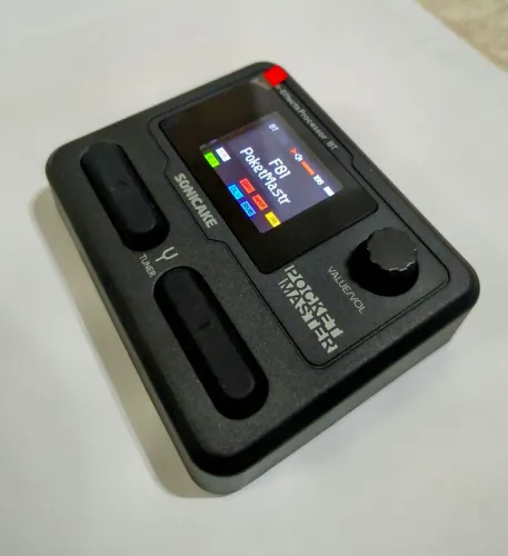 Pedaleira Pocket Master + cabo guitarra Tecniforte + fone QKZ  AK6