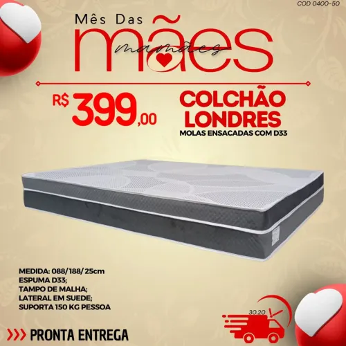 Colchão Solteiro D33- 25 cm altura / ENTREGA IMEDIATO 