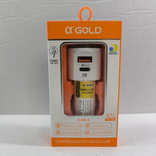 Carregador de celular automotivo turbo 40W