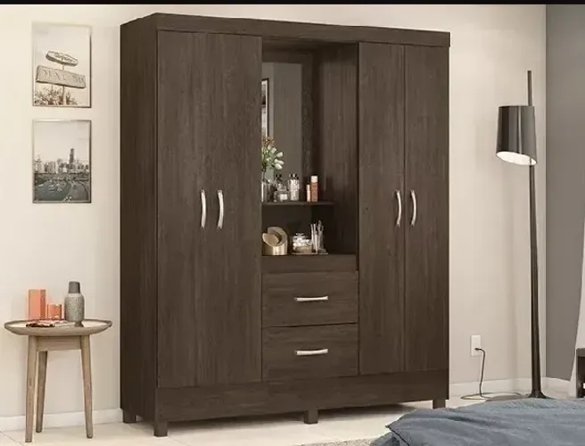 Guarda Roupa com Espelho LT - Monta na Hora