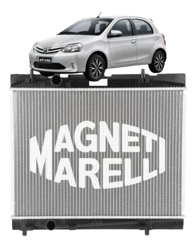 Radiador Água Toyota Etios 2012 até 2016 1.3 1.5 câmbio Manual Magneti Marelli 