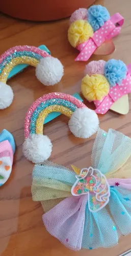 Lote Acessórios para cabelo infantil presilhas