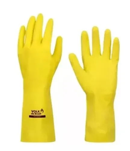 LUVA DE PROTEÇÃO MULTIUSO LÁTEX AMARELA VOLK - M