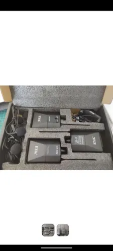 Microfone Lapela UHF EYK para Transmissões ao Vivo