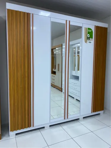 Guarda Roupa Eliza ACP 100% MDF, 06 Portas e 06 Gavetas - Entrega Imediata;