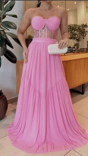 Vestido madrinha Rosa